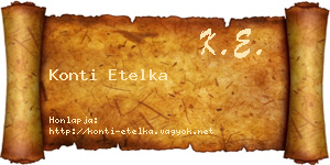 Konti Etelka névjegykártya